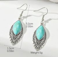Simple Style Water Droplets Alloy Plating Inlay Turquoise Women's Jewelry Set main image 2