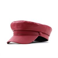 Women's Basic Simple Style Solid Color Curved Eaves Military Hat sku image 1