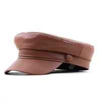 Women's Basic Simple Style Solid Color Curved Eaves Military Hat sku image 2