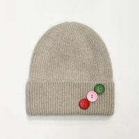 Unisex Preppy Style Simple Style Solid Color Button Eaveless Wool Cap sku image 16