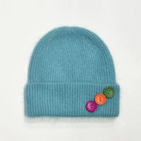 Unisex Preppy Style Simple Style Solid Color Button Eaveless Wool Cap sku image 6