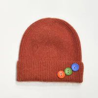 Unisex Preppy Style Simple Style Solid Color Button Eaveless Wool Cap sku image 17