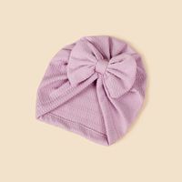 Baby Girl's Baby Boy's Simple Style Solid Color Bow Knot Baby Hat sku image 4