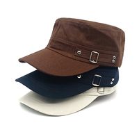 Men's Simple Style Solid Color Curved Eaves Military Hat main image 1