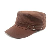 Men's Simple Style Solid Color Curved Eaves Military Hat sku image 3