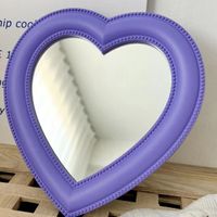 Simple Style Heart Shape Aluminum Mirror 1 Piece sku image 8