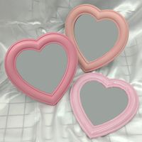 Simple Style Heart Shape Aluminum Mirror 1 Piece main image 1