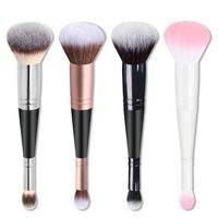 Simple Style Multicolor Artificial Fiber Wooden Handle Makeup Brushes main image 1