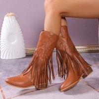Women's Casual Solid Color Round Toe Classic Boots main image 6