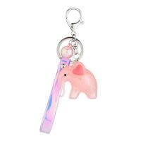 Cute Elephant Arylic Women's Bag Pendant Keychain main image 3