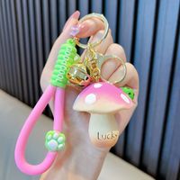 Cute Mushroom Resin Women's Bag Pendant Keychain sku image 1
