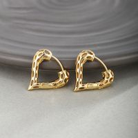 1 Pair Elegant Xuping Commute Heart Shape Plating Alloy 24k Gold Plated Ear Studs main image 1