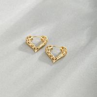 1 Pair Elegant Xuping Commute Heart Shape Plating Alloy 24k Gold Plated Ear Studs main image 5