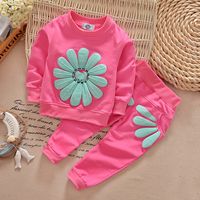 Streetwear Flower Cotton Girls Clothing Sets sku image 6