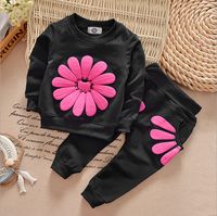 Streetwear Flower Cotton Girls Clothing Sets sku image 15