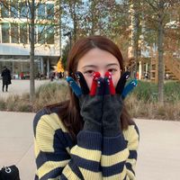 Unisex Cute Solid Color Gloves 1 Pair main image 5