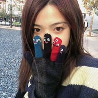 Unisex Cute Solid Color Gloves 1 Pair main image 6