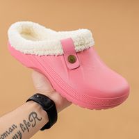 Unisex Streetwear Solid Color Round Toe Cotton Slippers main image 5