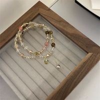 Sweet Geometric Color Block Freshwater Pearl Opal Glass Beaded Women's Bracelets sku image 1