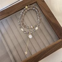 Sweet Geometric Color Block Freshwater Pearl Opal Glass Beaded Women's Bracelets sku image 2
