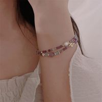 Sweet Geometric Color Block Freshwater Pearl Opal Glass Beaded Women's Bracelets main image 3