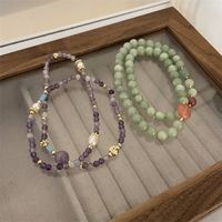 Sweet Geometric Color Block Freshwater Pearl Opal Glass Beaded Women's Bracelets main image 1