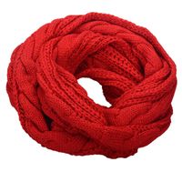 Unisex Vintage Style Solid Color Acrylic Scarf main image 4