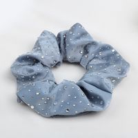 Vintage Style Solid Color Cloth Rhinestone Handmade Hair Tie sku image 1