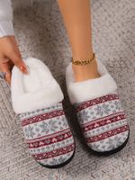 Unisex Casual Cartoon Round Toe Cotton Slippers sku image 21