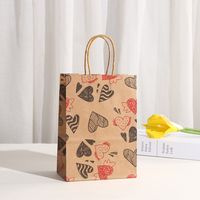 Valentine's Day Casual Cartoon Brown Paper Party Gift Bags sku image 3