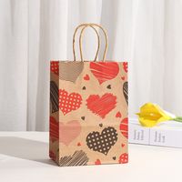 Valentine's Day Casual Cartoon Brown Paper Party Gift Bags sku image 4