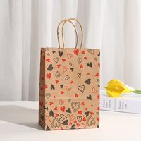 Valentine's Day Casual Cartoon Brown Paper Party Gift Bags sku image 2