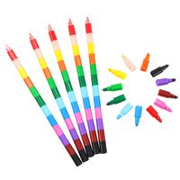 1 Piece Multicolor Class Learning Plastic Cute Crayon main image 1