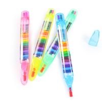 1 Piece Multicolor Class School Plastic Pastoral Crayon main image 2