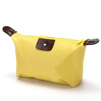 Classic Style Solid Color Nylon Square Makeup Bags sku image 1