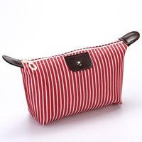 Classic Style Solid Color Nylon Square Makeup Bags sku image 16
