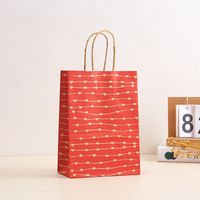 Valentine's Day Modern Style Heart Shape Kraft Paper Party Street Gift Bags sku image 2