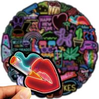 Waterproof Colorful Pvc Stickers Neon Stickers 50 Sheets Set main image 4