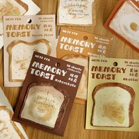 1 Set Toast Class Learning Paper Vintage Style Sticky Note main image 4