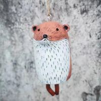 Cute Pastoral Owl Sheep Resin Pendant Artificial Decorations sku image 2