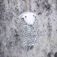 Cute Pastoral Owl Sheep Resin Pendant Artificial Decorations sku image 5