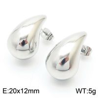 1 Pair Modern Style Water Droplets Plating Stainless Steel 18K Gold Plated Ear Studs sku image 15