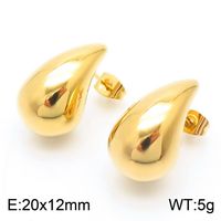 1 Pair Modern Style Simple Style Solid Color Plating Stainless Steel 18K Gold Plated Earrings sku image 23