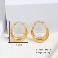 1 Pair Simple Style Round Solid Color Plating Copper Copper Alloy 18k Gold Plated Earrings sku image 8