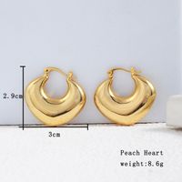 1 Paar Einfacher Stil Runden Einfarbig Überzug Kupfer Kupferlegierung 18 Karat Vergoldet Ohrringe sku image 6