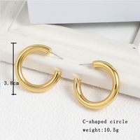 1 Pair Simple Style Round Solid Color Plating Copper Copper Alloy 18k Gold Plated Earrings sku image 9