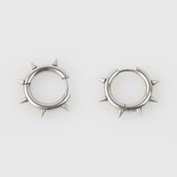 1 Pair Hip-Hop Punk Cool Style Round Stainless Steel None None Earrings main image 5