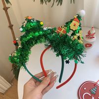 Women's Christmas Classic Style Christmas Tree Letter Cloth Resin Hair Band main image 2