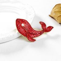 Vintage Style Animal Flower Whale Alloy Unisex Brooches sku image 2