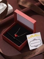 Casual Simple Style Classic Style Heart Shape Symbol Dragon Synthetic Fibre Alloy Rhinestone Inlay Artificial Rhinestones Valentine's Day Couple Drawstring Bracelets main image 2